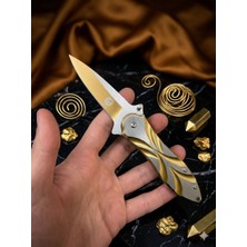 Silyon Askeri Giyim Shadowedge Sarı ve Gümüş Renk Askeri Kamp Model Çakı / Bıçak