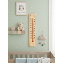 Mucit Home Ahşap Bebek Odası Termometre Duvar Tipi