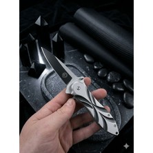 Silyon Askeri Giyim Shadowedge Siyah ve Gümüş Renk Askeri Kamp Model Çakı / Bıçak