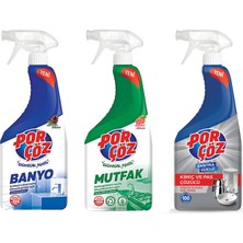 Porçöz Banyo-Mutfak-Kireç Çözücü 750 ml 3 Lü Set