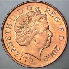 Banknoting Birleşik Krallık 1 Penny 2009 Kraliçe Iı. Elizabeth-Ingiltere.