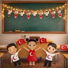 Pairla 23 Nisan Süsü Elele Tutuşançocuklar Benner 23 Nisan Süsleri 3 Metre Peri LED