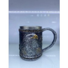 Uravas Store Kartal Motifli Çelik Kupa 220076