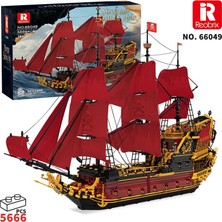 Reobrix 66049 Kraliçe Anne'nin Intikamı Gemi Yaratıcı Yapı Blok Seti Building Blocks (Revenge Sailing Ship) - 5666 Parça