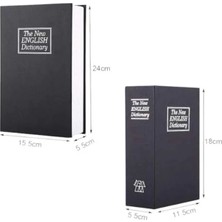 Lims Store Büyük Boy Anahtarlı Kitap Görünümlü Gizli Kasa Çelik Kasa Altın Kasası