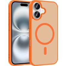 Kılıfist iPhone 16 Kılıf M-Safe Şarj Özellikli Zore Babet Kapak - Turuncu