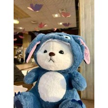 DMR Accessoire Stitch Kostümlü Şapkalı Sevimli Peluş Ayıcık 30 cm