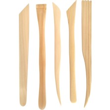 Samur 5'li Büyük Ahşap Ebeşuar Seti, Kil Şekillendirme, Modelaj Kalemi, Heykel, Hobi Işleri