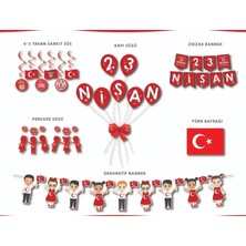 Pairla 23 Nisan Seti,  Benner 3 Adet LED 23 Nisan Kapı Süsü, Benner, Sarkıt