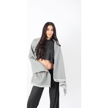 Lims Store Şık Kullanım Pamuk Polyester Şal-Füme
