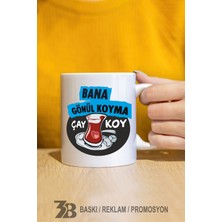 3B Baskı Reklam Promosyon Çay Temalı Porselen Kupa Bardak