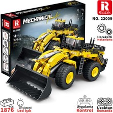 Reobrix 22009 Dozer Kamyon Kumanda&motorlu Yaratıcı Yapı Blok Seti Building Block (Mechanical Loader)- 1876 Parça