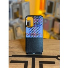 Avcı Teknoloji Market Samsung A04S Uyumlu Piksel Desenli ve Deri Detaylı Premium Stil Kılıf