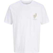 Jack & Jones Originals Erkek Tişört Göğüs Baskılı Kısa Kollu Bisiklet Yaka2.