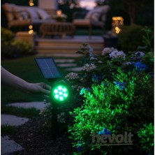 Hevolt Solar Güneş Enerjili Kazıklı 7W LED Çim & Bahçe Peyzaj Bitki Aydınlatma Armatürü 7 Ledli IP65 Korumalı 1 Adet