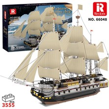 Reobrix Technic 66048 Ingiliz Kraliyet Donanması Gemisi Yaratıcı Yapı Blok Seti (Endea Vor Sailing Ship) - 3555 Parça