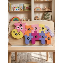 Piccomino Pla Inek Sayılı Yapboz - Çocuklar Için Çevre Dostu Sayı Öğrenme Oyunu