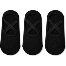 QUALITY WALKING 3'lü Kadın Pilates Çorabı Kaydırmaz Taban Dikişsiz Pamuklu Babet Çorap Yoga Ev Spor Çorabı