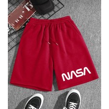 Punix Kids Özel Üretim Nasa Baskılı Kız-Erkek Çocuk Çift Cep Yeni Trend Bermuda Şort