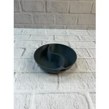 Lims Store Gri Çerezlik Kase Seti Modern Bölmeli Sunum Tasarımı