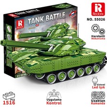 Reobrix 55026 Tank Battle Goliath Vıı Kumanda&motor Yaratıcı Yapı Blok Seti Building Blocks -1516 Parça