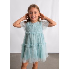 Mayoral 4-10 Yaş Arası Tüllü Elbise - Yeşil