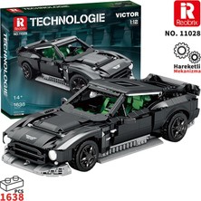 Reobrix Technic 11028 1/12 Aston Martin Victor Araba Yaratıcı Yapı Blok Seti Building Blocks - 1638 Parça