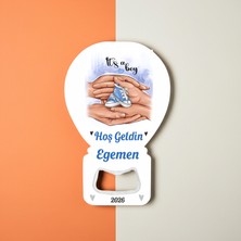 reklamalani.com 20 Adet Açacacalı Magnet Yeni Doğan, Doğum Günü, Erkek Bebek Hediyelik Magnet