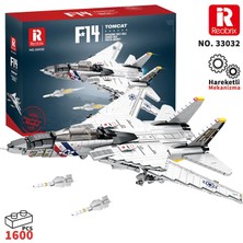 Reobrix 33032 F-14 Tomcat Jet Uçak Yaratıcı Yapı Blok Seti Building Blocks - 1600 Parça