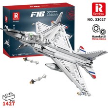 Reobrix 33027 F-16 Jet Uçak Yaratıcı Yapı Blok Seti Building Blocks (F-16 Fighting FALCON)-1427PARÇA