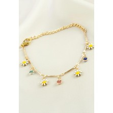 Zero Land Streozd Papatya Taşlı Mineli Bileklik - Sarı