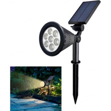 Hevolt Solar Güneş Enerjili Kazıklı 7W LED Çim & Bahçe Peyzaj Bitki Aydınlatma Armatürü 7 Ledli IP65 Korumalı 1 Adet