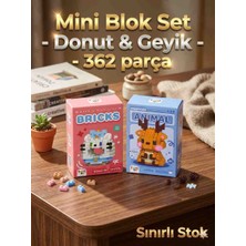 Kobe 2’li Paket Mini Blok Set (Donut & Geyik) – 362 Parça – LEGO Bricks Benzer Eğitici Blok