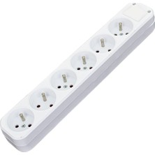 6 Lı Ups Topraklı Grup Priz / Kablosuz Klemensli / Ayka