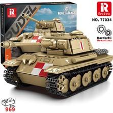 Reobrix 77034 World Of Tanks Pudel Panter Tankı Yaratıcı Yapı Blok Seti Building Blocks - 969 Parça
