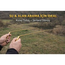 %100 Saf Pirinç Alan Tarama Çubuğu 6mm – 50CM Profesyonel L Rod Define & Su Arama Seti (Çift)