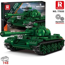 Reobrix 77035 World Of Tanks Çin Orta Tankı Type 59 Yaratıcı Yapı Blok Seti Building Blocks (Chinese Medium Tank) - 748 Parça