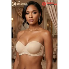 Le Jardin Premium Kadın Mikro Push-Up Destekli Dolgulu Straplez Askısız Kutulu Tekli Sütyen
