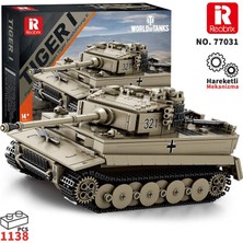 Reobrix 77031 World Of Tanks Tiger I Alman Ağır Tankı Yaratıcı Yapı Blok Seti Building Blocks -1138PARÇA
