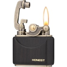 Çanta Yurdu Honest Vintage Benzinli Ahşap Çakmak Siyah