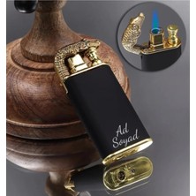 Bakım Marketi Kişiye Özel Isim Baskılı Timsah Figürlü Çift Alev Çakmak Lüx Çakmak Hediye Çakmak