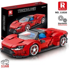 Reobrix Technic 11026 Ferrari Daytona Sp3 Araba Yaratıcı Yapı Blok Seti Building Blocks - 1168 Parça