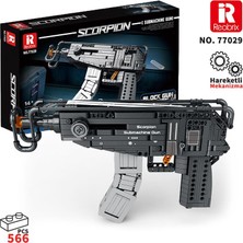 Reobrix 77029 Hafif Makineli Tüfek Yaratıcı Yapı Blok Seti Building Blocks (Scorpion Submachine Gun) - 566 Parça