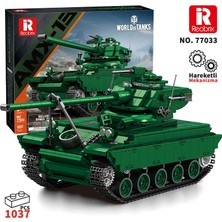 Reobrix 77033 World Of Tanks Fransız Hafif Tankı Amx-13 Yaratıcı Yapı Blok Seti Building Blocks - 1037 Parça