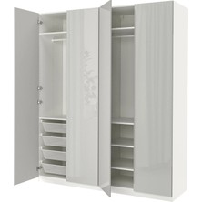 IKEA Beyaz Fonksiyonel Kapaklı Gardırop