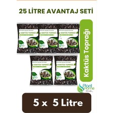 25 Lt Kaktüs ve Sükulent Toprağı - 5*5 Lt Paket | Hızlı Drenaj | Hava Alan Karışım
