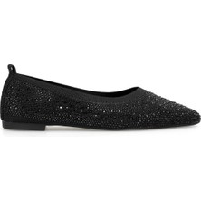 Ayakkabı Fuarı Elit PM386 K4205 Kadın Taşlı Babet Siyah