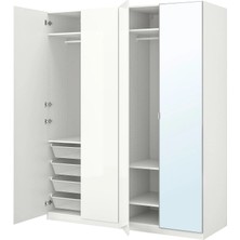 IKEA Beyaz Modern Kapaklı Gardırop