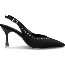 Ayakkabı Fuarı Elit PM439 K3117 Kadın Klasik Topuklu Ayakkabı Siyah