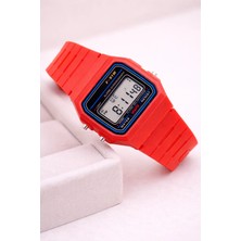 Toz Vintage Cavrel Kırmızı Dijital Spor Retro Unisex Vintage Retro Saat